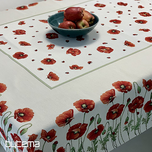 Gobelin-Tischdecke und Schal POPPY