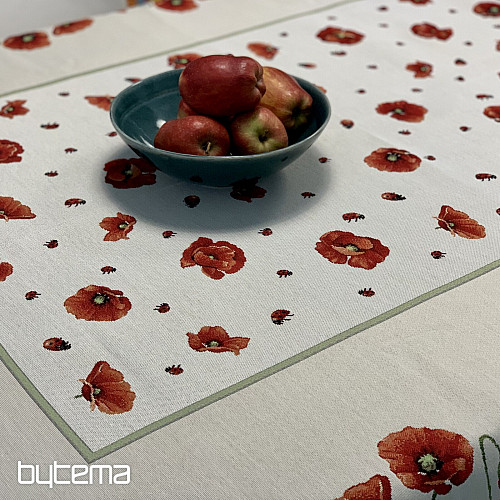Gobelin-Tischdecke und Schal POPPY