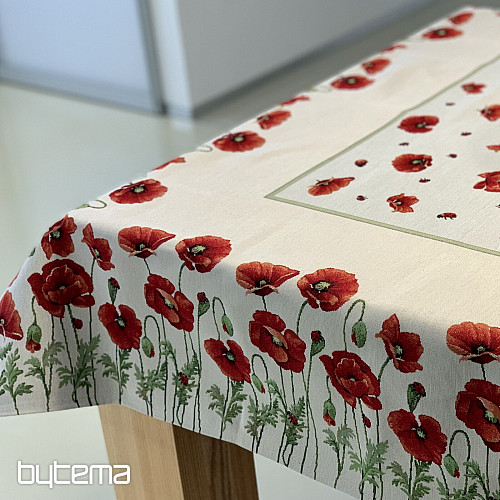 Gobelin-Tischdecke und Schal POPPY
