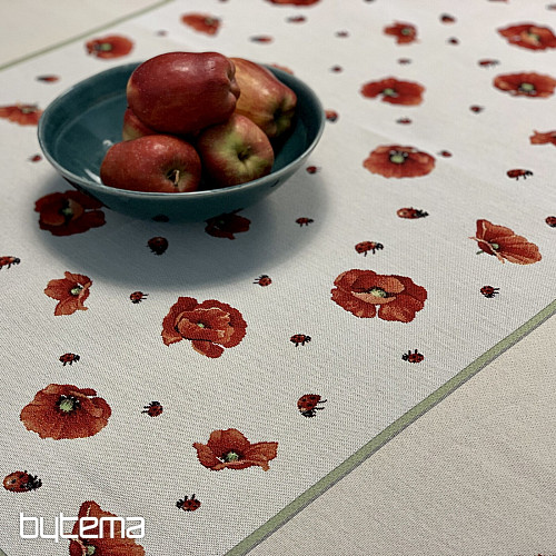 Gobelin-Tischdecke und Schal POPPY