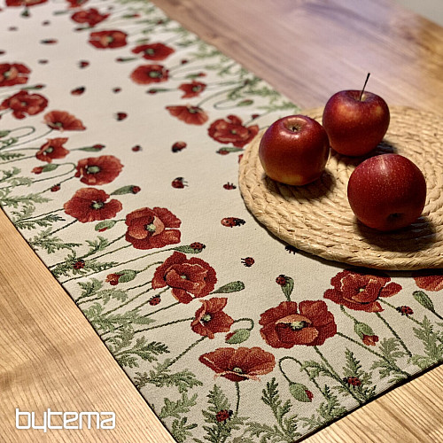 Gobelin-Tischdecke und Schal POPPY