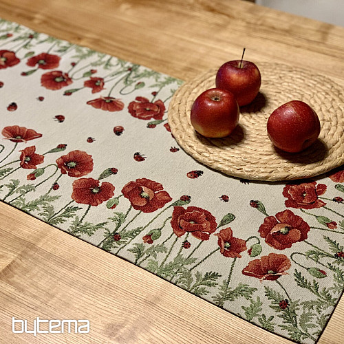 Gobelin-Tischdecke und Schal POPPY