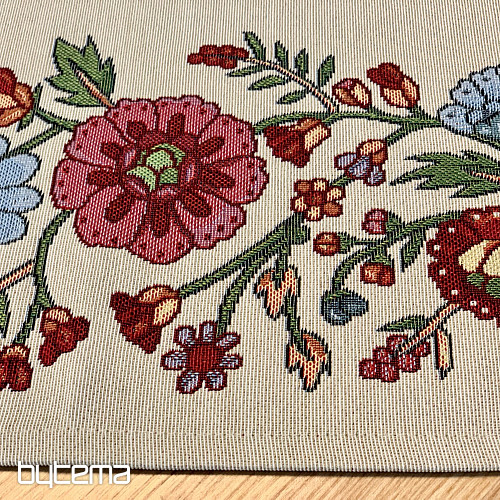 Gobelin Tischdecke, Schal GEMALTE BLUMEN