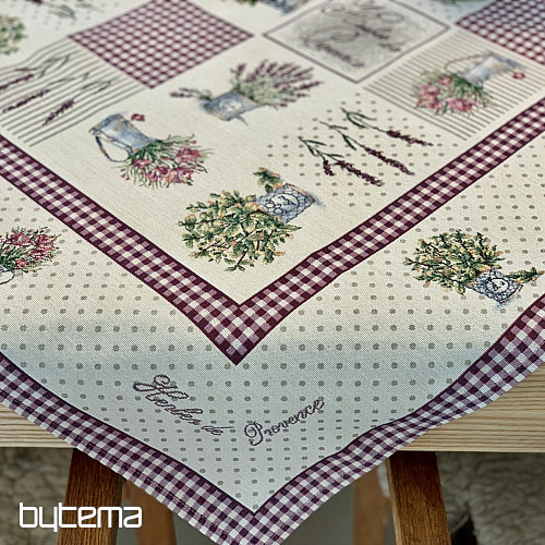 Gobelin-Tischdecke und Schal BLUMEN AUS DER PROVENCE