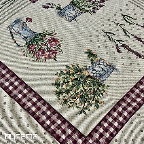 Gobelin-Tischdecke und Schal BLUMEN AUS DER PROVENCE