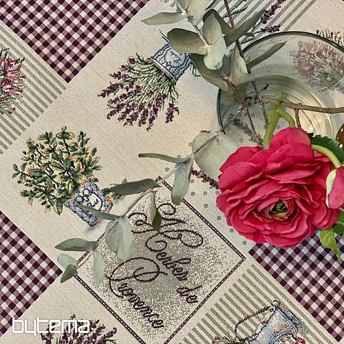 Gobelin-Tischdecke und Schal BLUMEN AUS DER PROVENCE