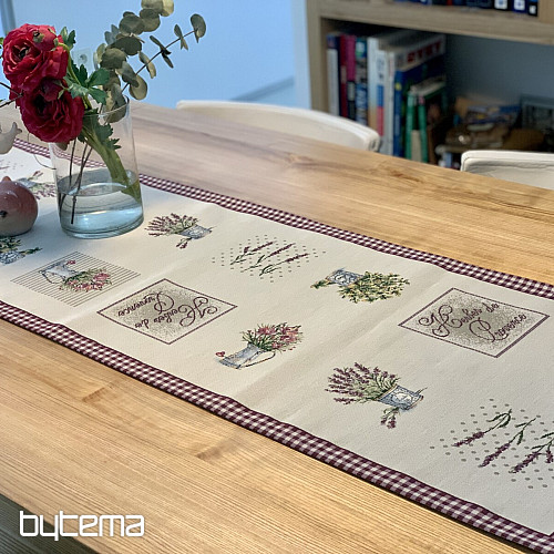 Gobelin-Tischdecke und Schal BLUMEN AUS DER PROVENCE