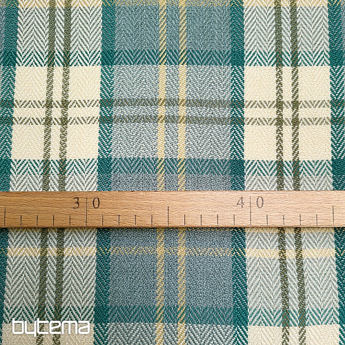 Möbelstoff LEWIS ARCHEL 142 cm - KÁRO PETROLEJ