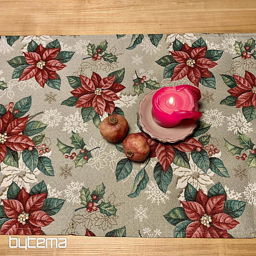 Gobelin-Tischdecke, Schal ROTER WEIHNACHTSSTERN