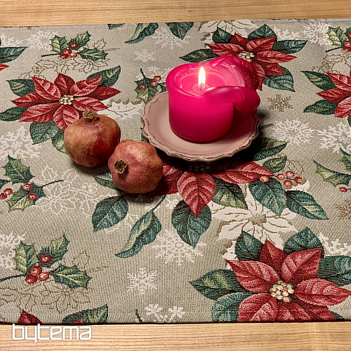 Gobelin-Tischdecke, Schal ROTER WEIHNACHTSSTERN