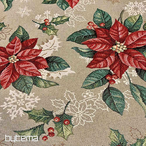 Gobelin-Tischdecke, Schal ROTER WEIHNACHTSSTERN