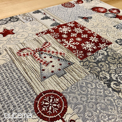Gobelin-Tischdecke und Schal MODERN CHRISTMAS