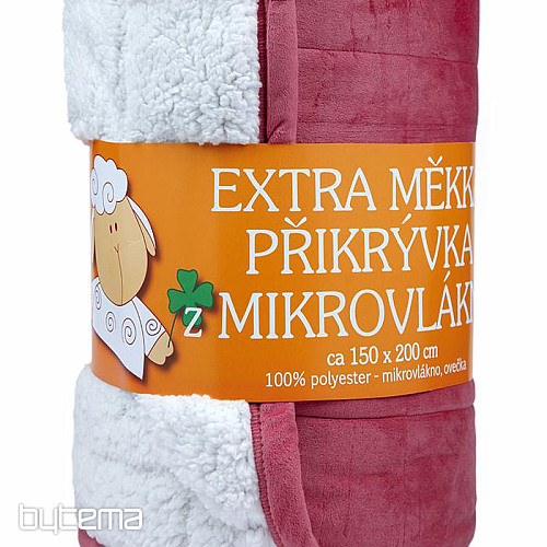 Mikrofaser-Decke EXTRA weich SCHAF mit Nähten in Altrosa