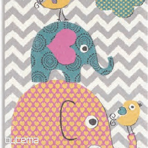 Kinderteppich PASTEL Elefanten