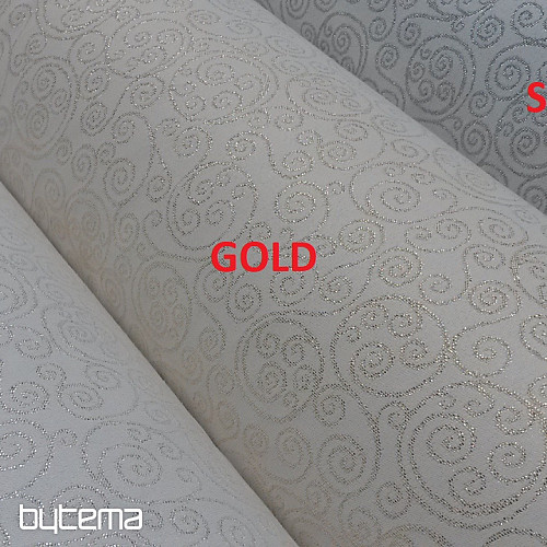 Dekorativer Jacquardstoff FLASH Ornament Gold