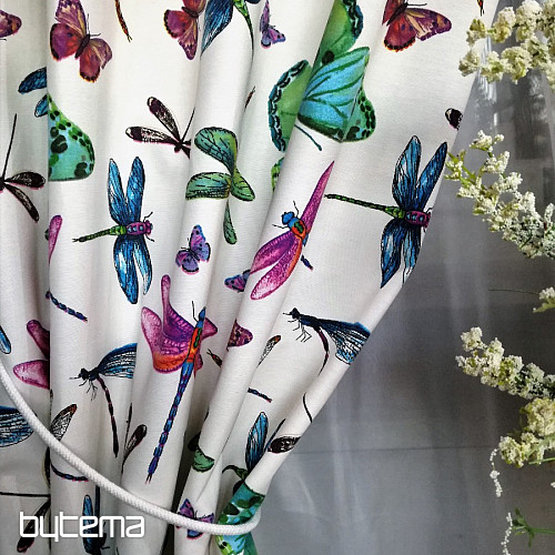 Dekorationsstoff Schmetterlinge und Libellen