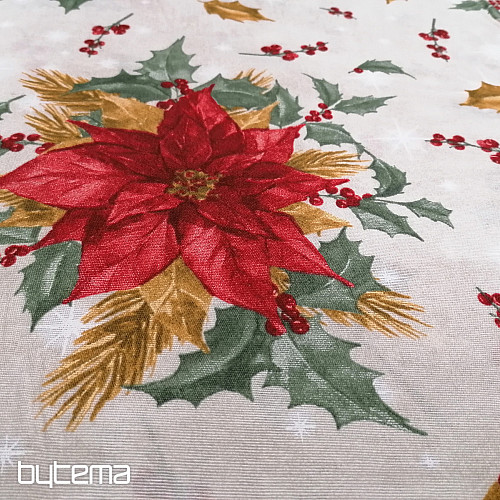 Weihnachtsdekor Stoff ROSEN und URLAUB