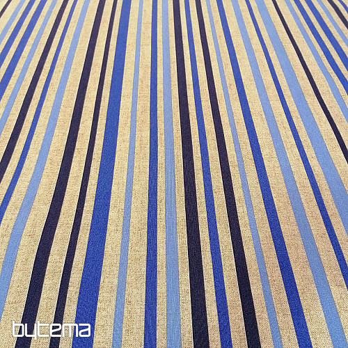 Dekorationsstoff blauer Streifen