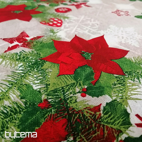Weihnachtsdekor Stoff Winter star