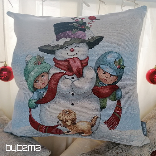 Weihnachtsteppich SCHNEEMANN MIT KINDERN