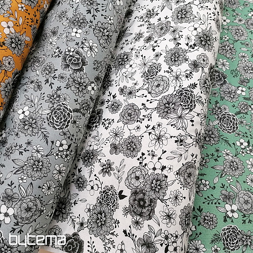 Baumwollstof BLUMEN FLORAL 3