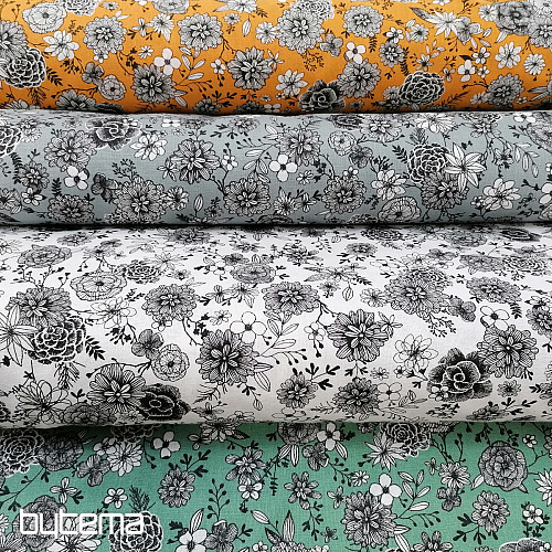 Baumwollstoff BLUMEN FLORAL 1