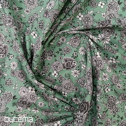 Baumwollstof BLUMEN FLORAL 3