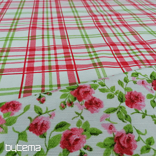 Dekorationsstoff LAURA - kleine rosa Blüten