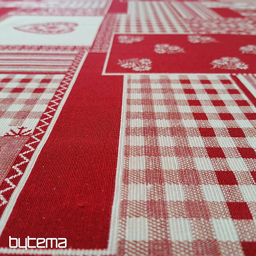 Dekorationsstoff HERZ Blumen II Jacquardkombination