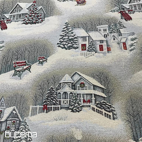 Gobelinstoff WEIHNACHTSLANDSCHAFT