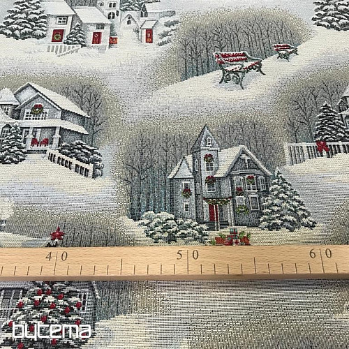 Gobelinstoff WEIHNACHTSLANDSCHAFT