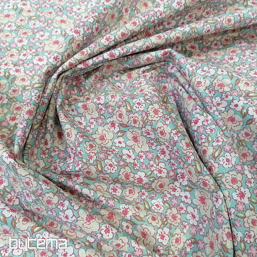 KALMIA Baumwollstoff rosa-blau