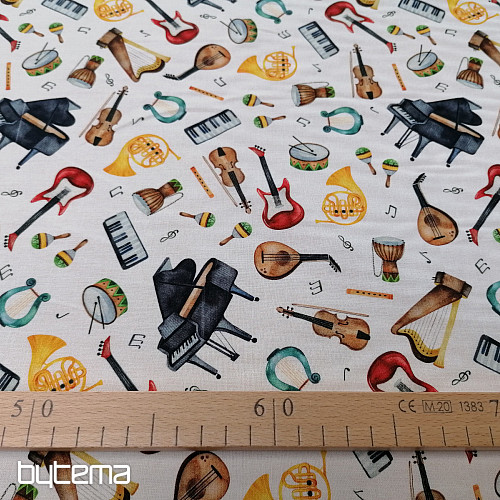 Baumwollstoff MUSIK