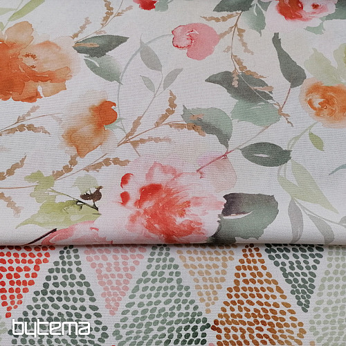 Dekorstoff BLUMEN orange