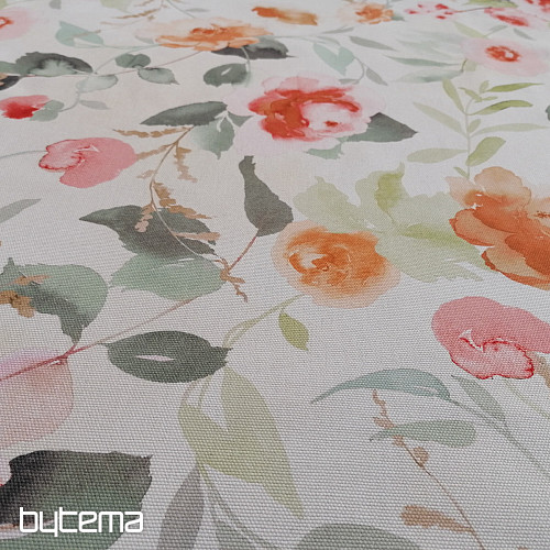 Dekorstoff BLUMEN orange