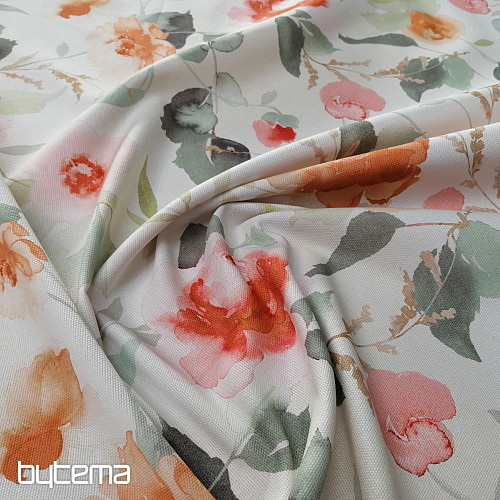 Dekorstoff BLUMEN orange