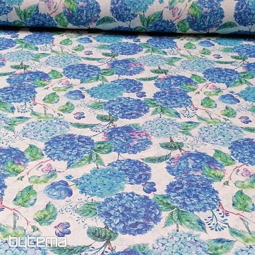 Dekorationsstoff BLUE HORTENSION