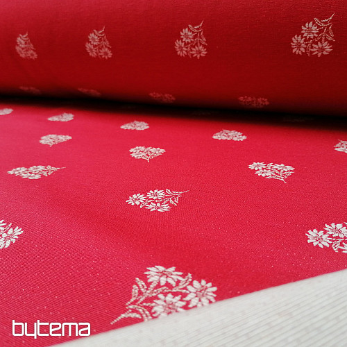 Dekostoff HERZBLUME I Jacquard-Kombination