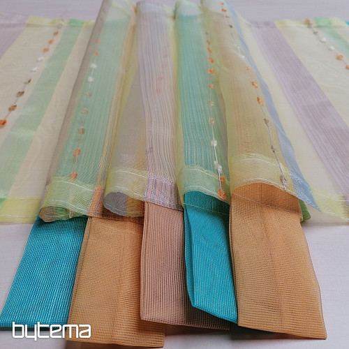 Buntglasvorhang – Voile mit Stickerei 20372/762