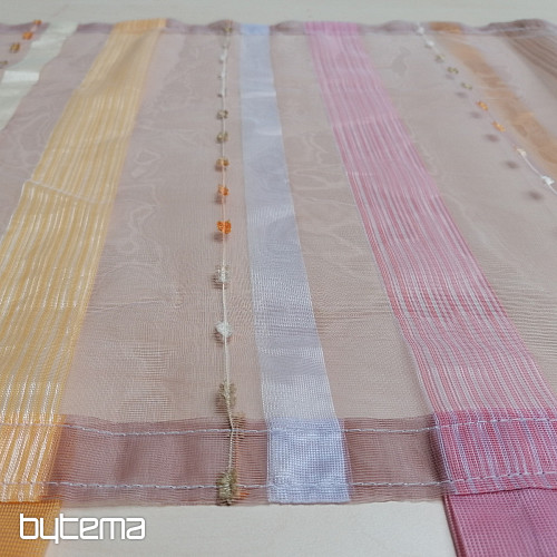 Buntglasvorhang – Voile mit Stickerei 20372/528