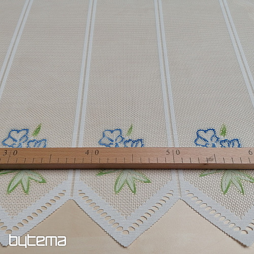 Jacquard-Vorhang DD 875 Blaue Blumen