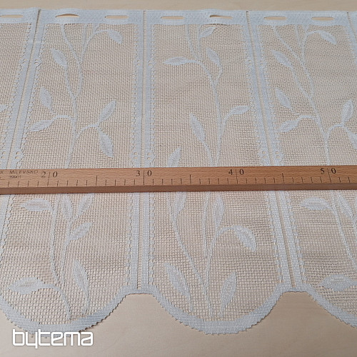 Jacquardvorhang auf Buntglasblättern