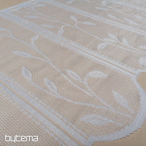 Jacquardvorhang auf Buntglasblättern