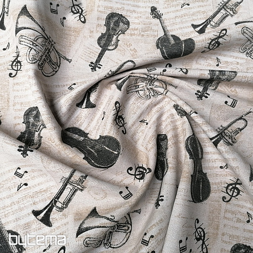 Dekorationsstoff MUSIKINSTRUMENTE