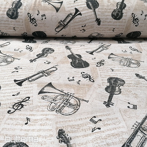 Dekorationsstoff MUSIKINSTRUMENTE