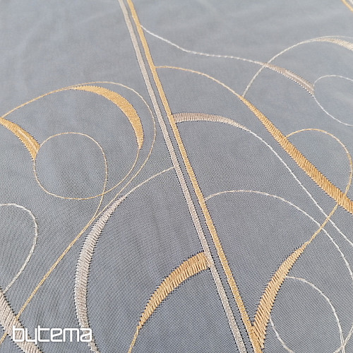 Buntglasvorhang - orangefarbener Schleier 512/01