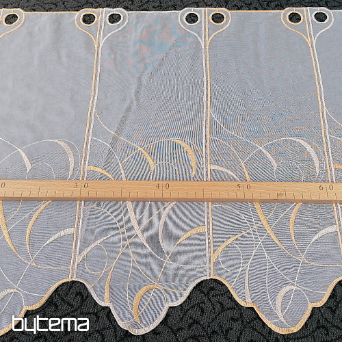 Buntglasvorhang - orangefarbener Schleier 512/01