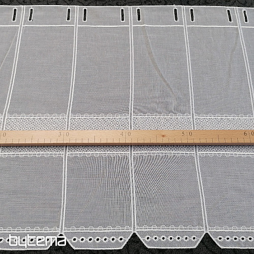 Glasmalvorhang - gestickt 5849