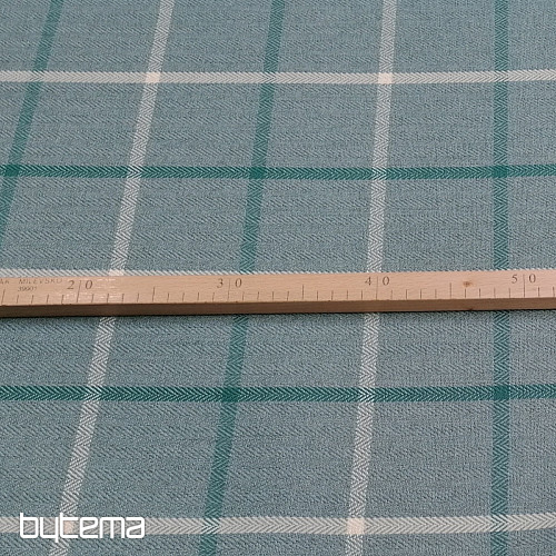 Möbelstoff MULL ARCHER kariert - grau - grün - mint