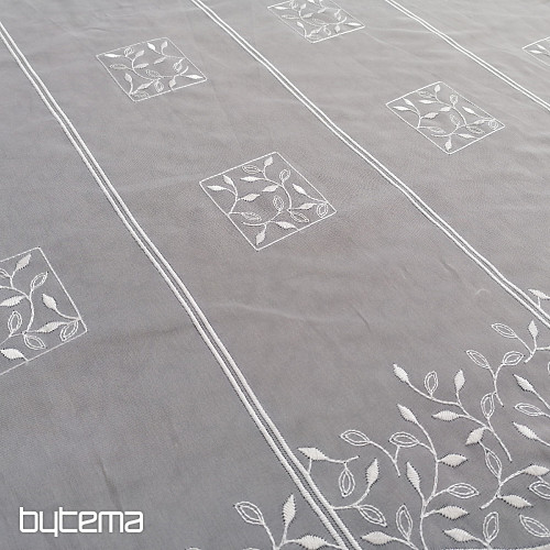 Glasmalvorhang - Voile mit V550-Stickerei